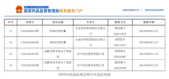 2個(gè)項(xiàng)目獲批，鹽酸非索非那定干混懸劑全國(guó)首家！